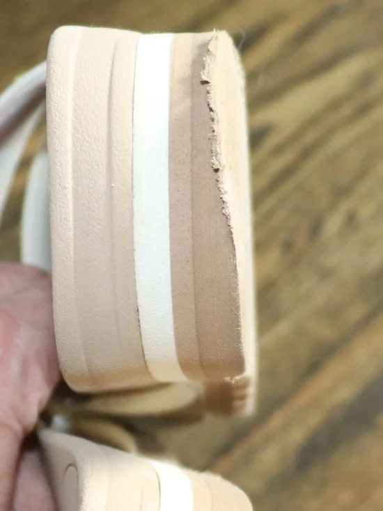 Reef Kids Banded Horizon Hi Slide Sandals size 4 cream dual padded straps - Picture 6 of 15